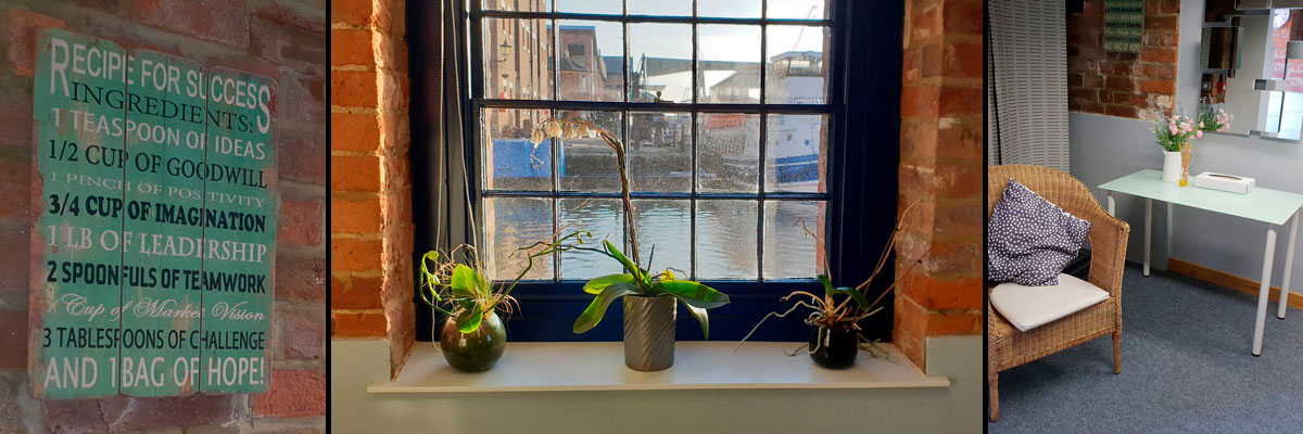 Views of Quayside Well-being in Gloucester Docks